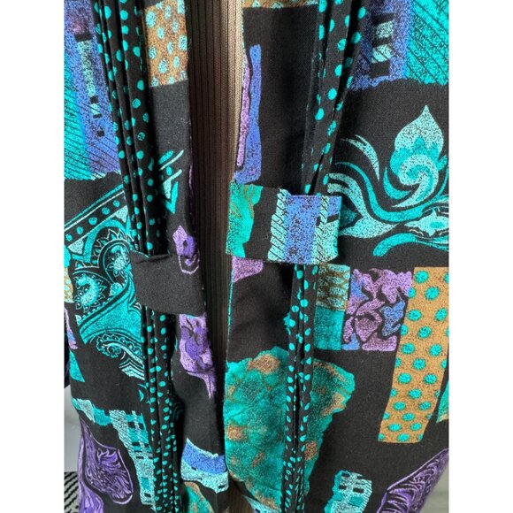 Vintage Très Paquette Byer California Womens Jacket L Shoulder Pads Ties - Picture 3 of 16